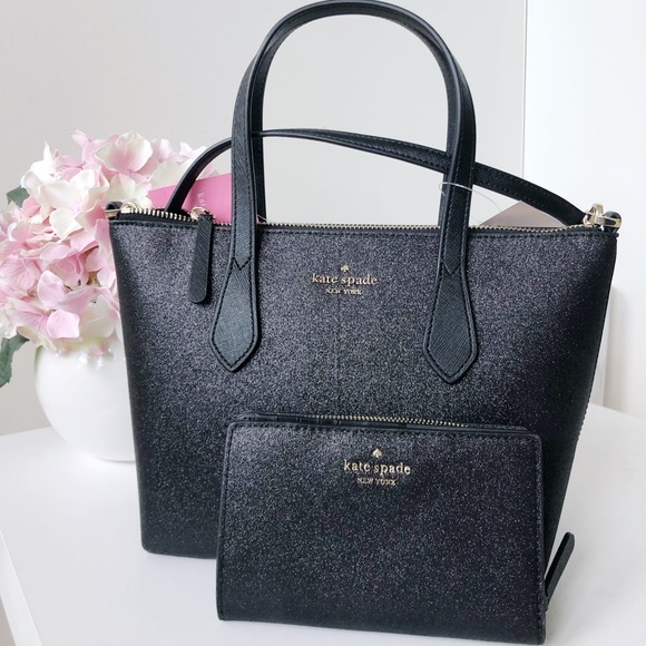 BUNDLE👜👛Kate Spade Glitter Satchel&Wallet NWT - Picture 2 of 8